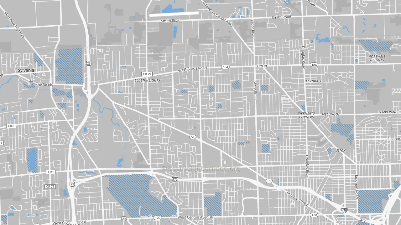 Transit Grade map of 43623, OH