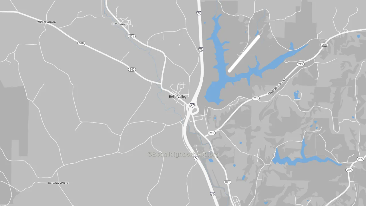 Transit Grade map of 43717, OH