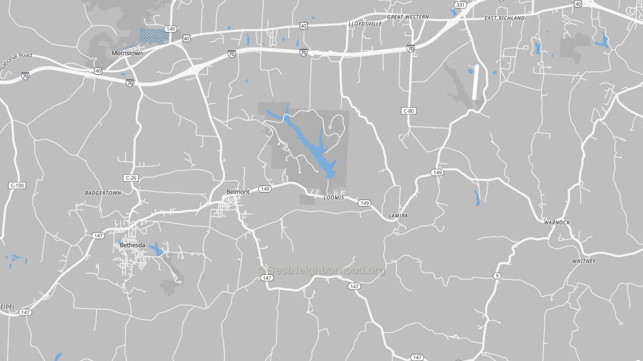 Transit Grade map of 43718, OH