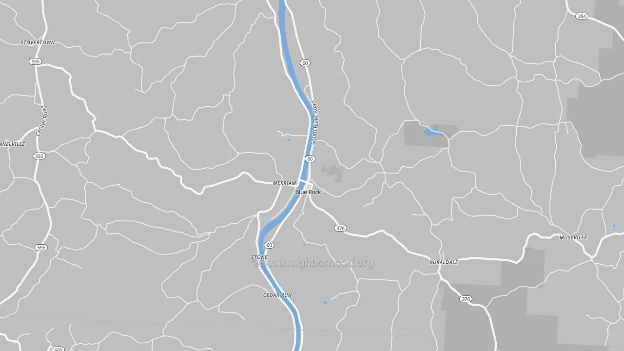 Transit Grade map of 43720, OH