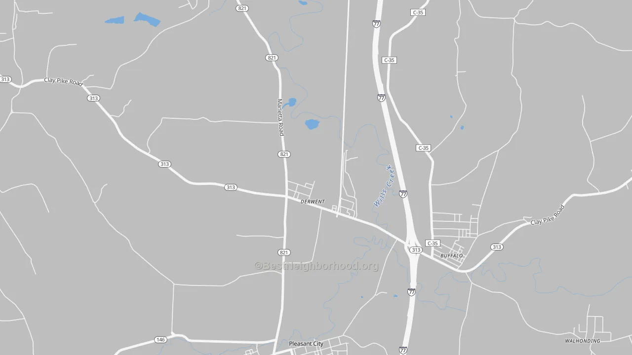 Transit Grade map of 43733, OH