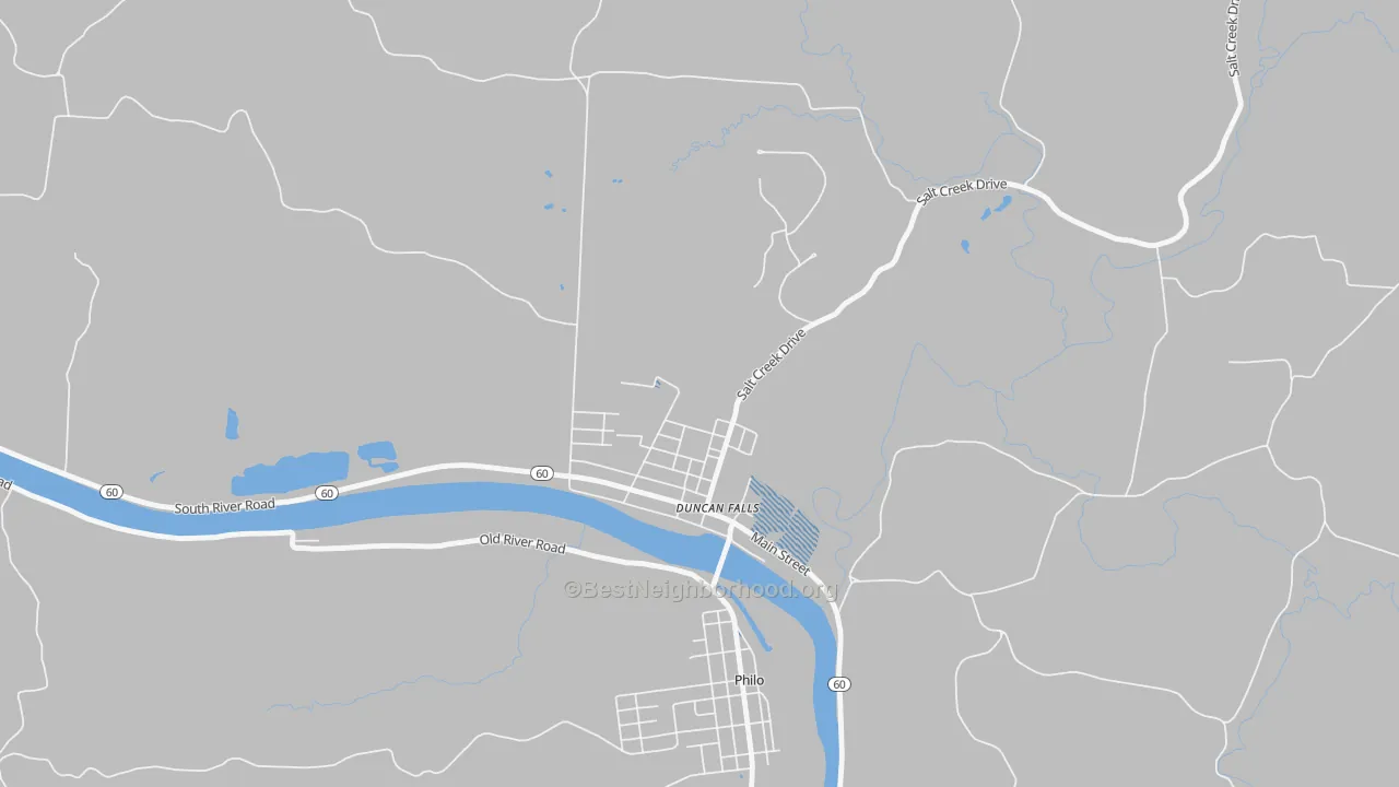 Transit Grade map of 43734, OH
