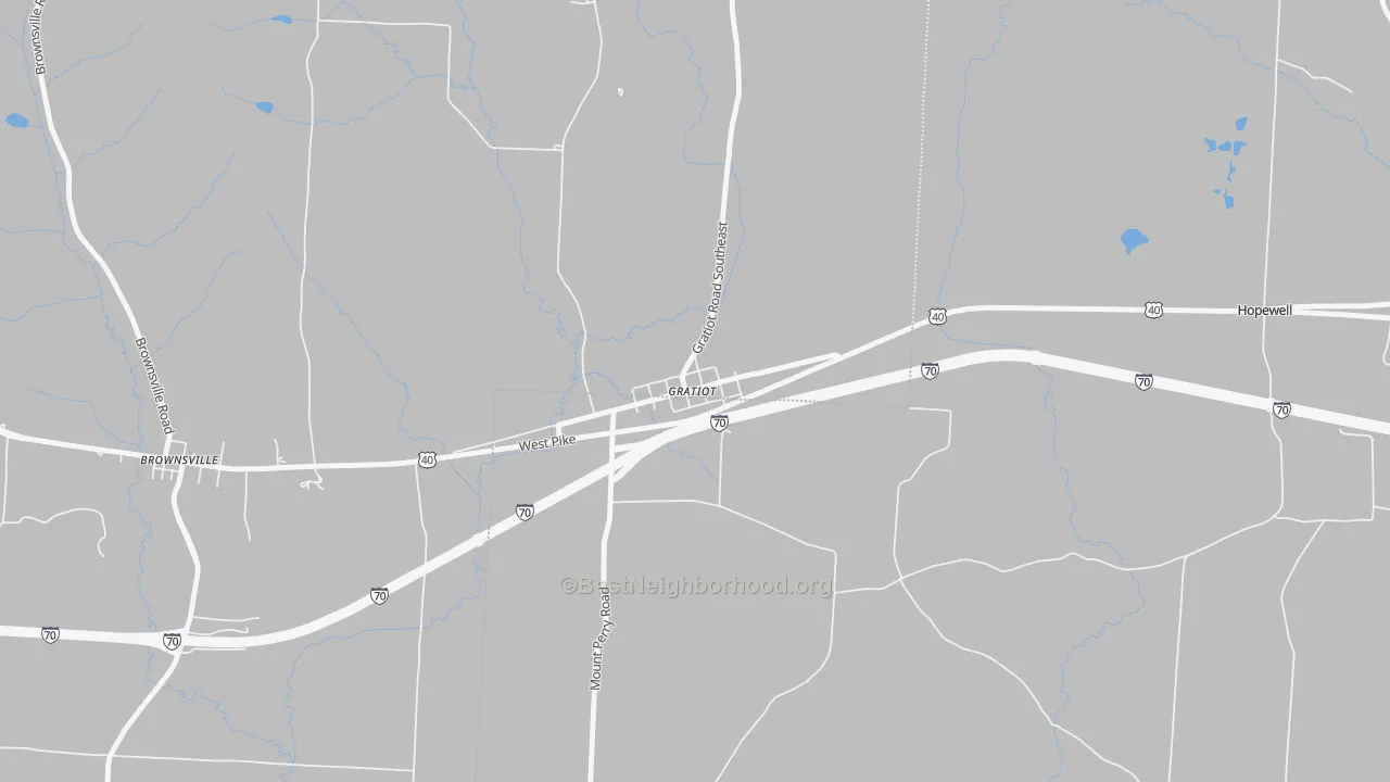 Transit Grade map of 43740, OH