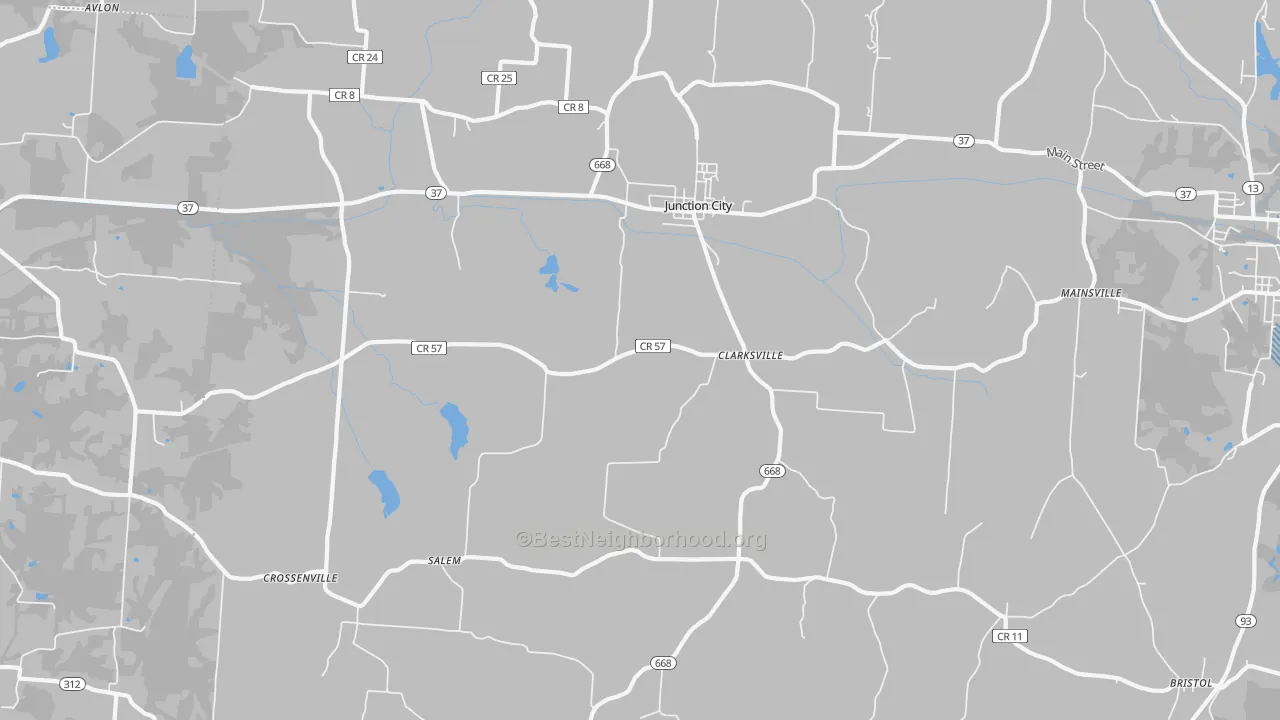 Transit Grade map of 43748, OH