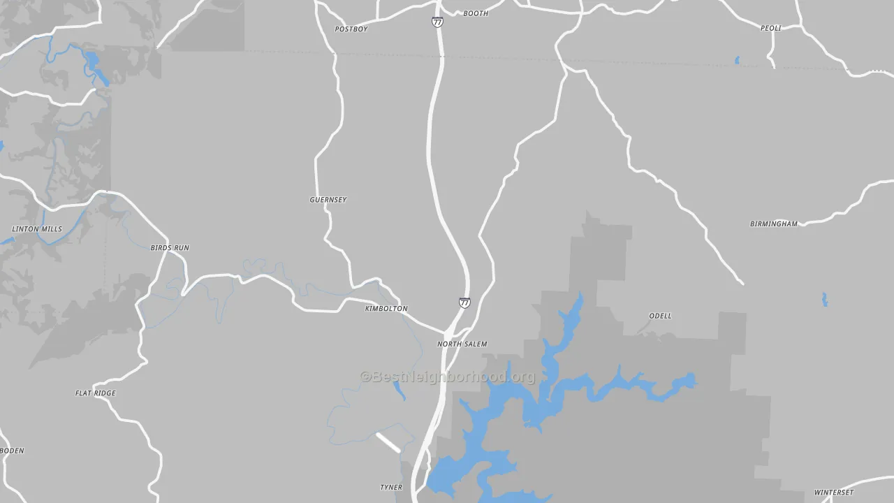 Transit Grade map of 43749, OH