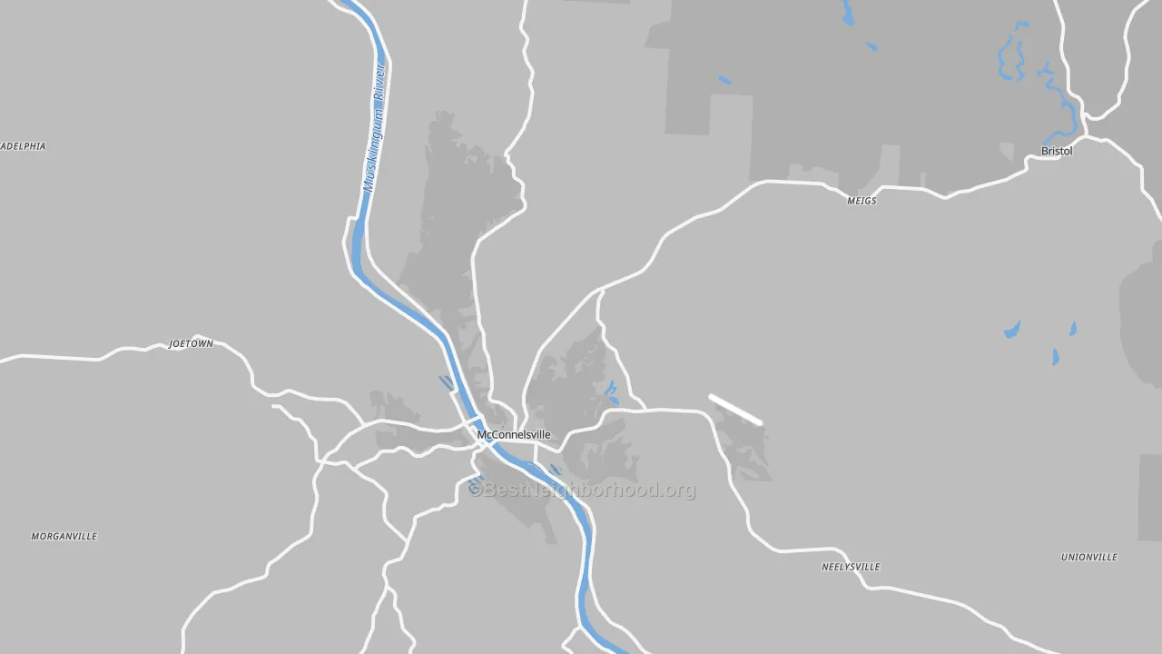 Transit Grade map of 43756, OH