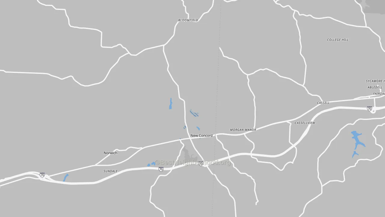 Transit Grade map of 43762, OH