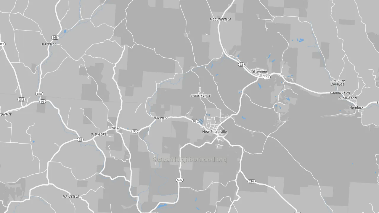 Transit Grade map of 43766, OH