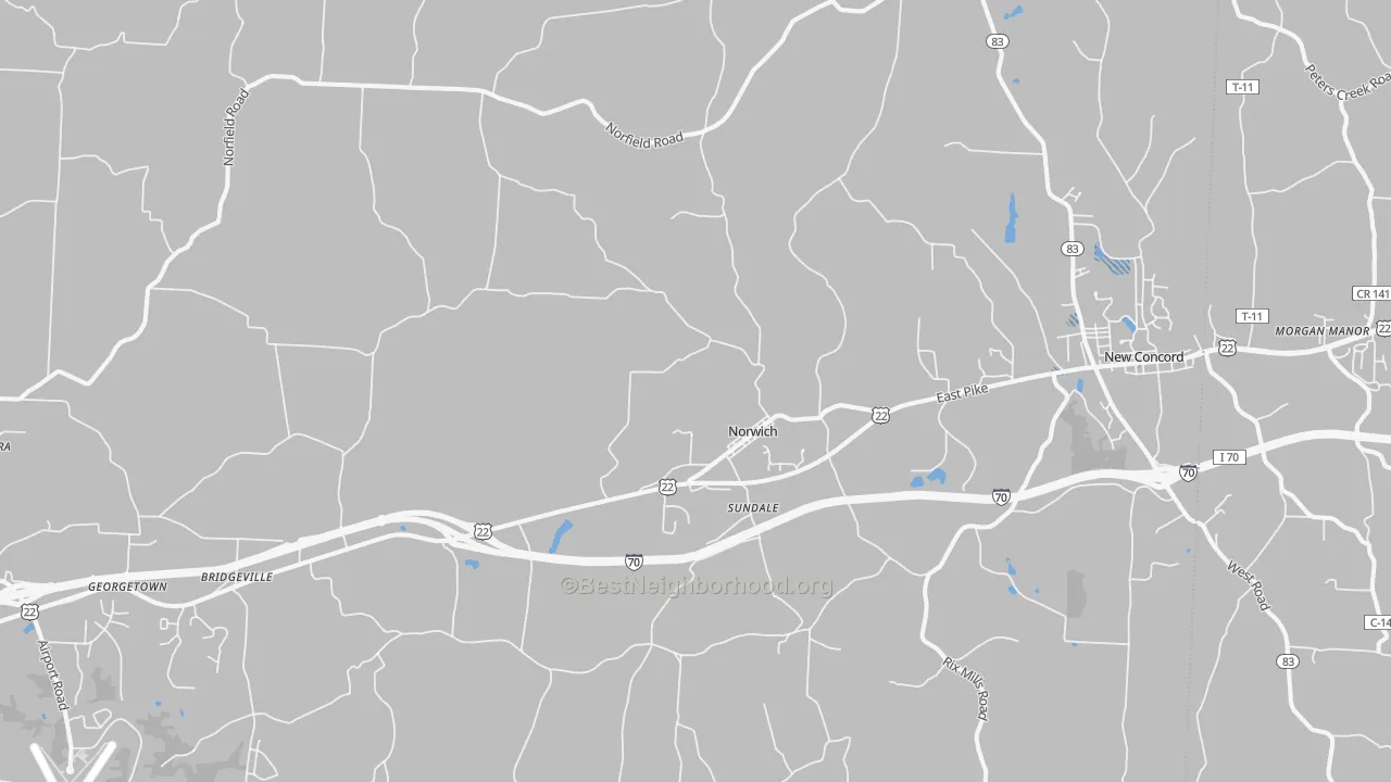 Transit Grade map of 43767, OH