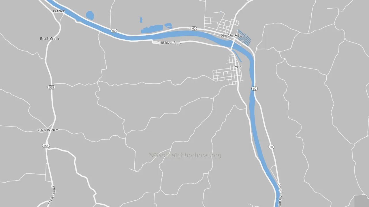 Transit Grade map of 43771, OH