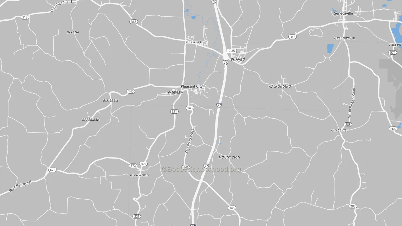 Transit Grade map of 43772, OH