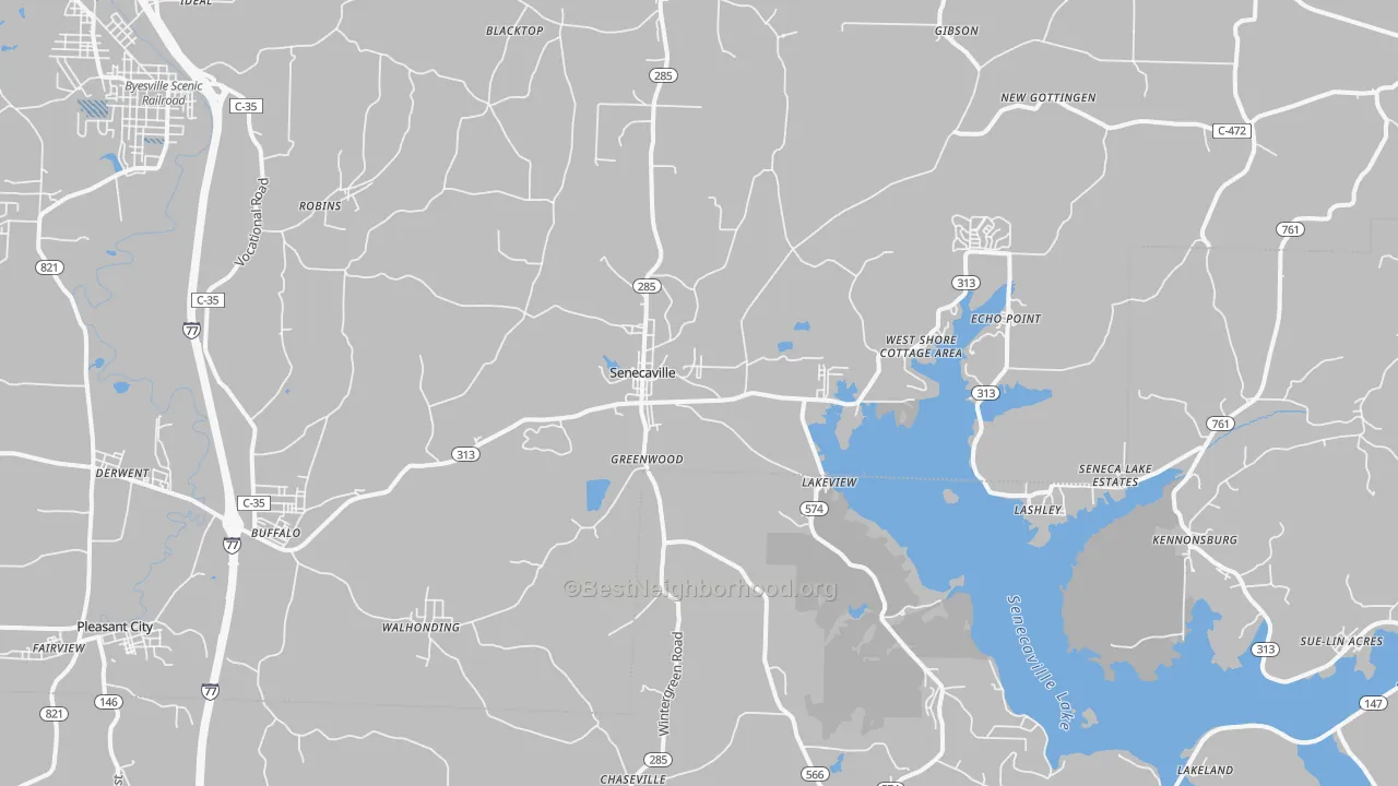 Transit Grade map of 43780, OH