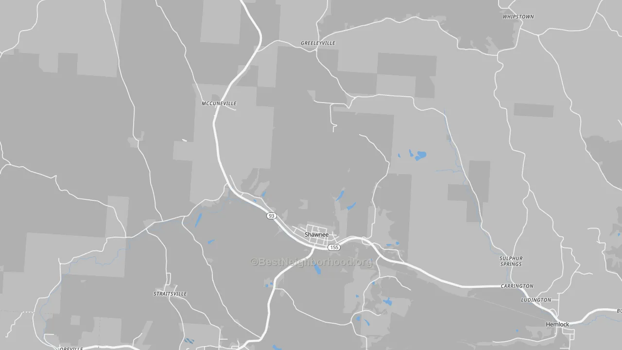 Transit Grade map of 43782, OH