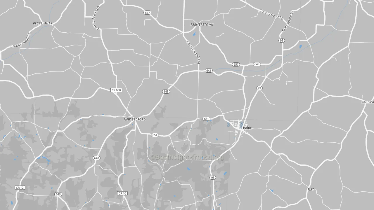 Transit Grade map of 43804, OH
