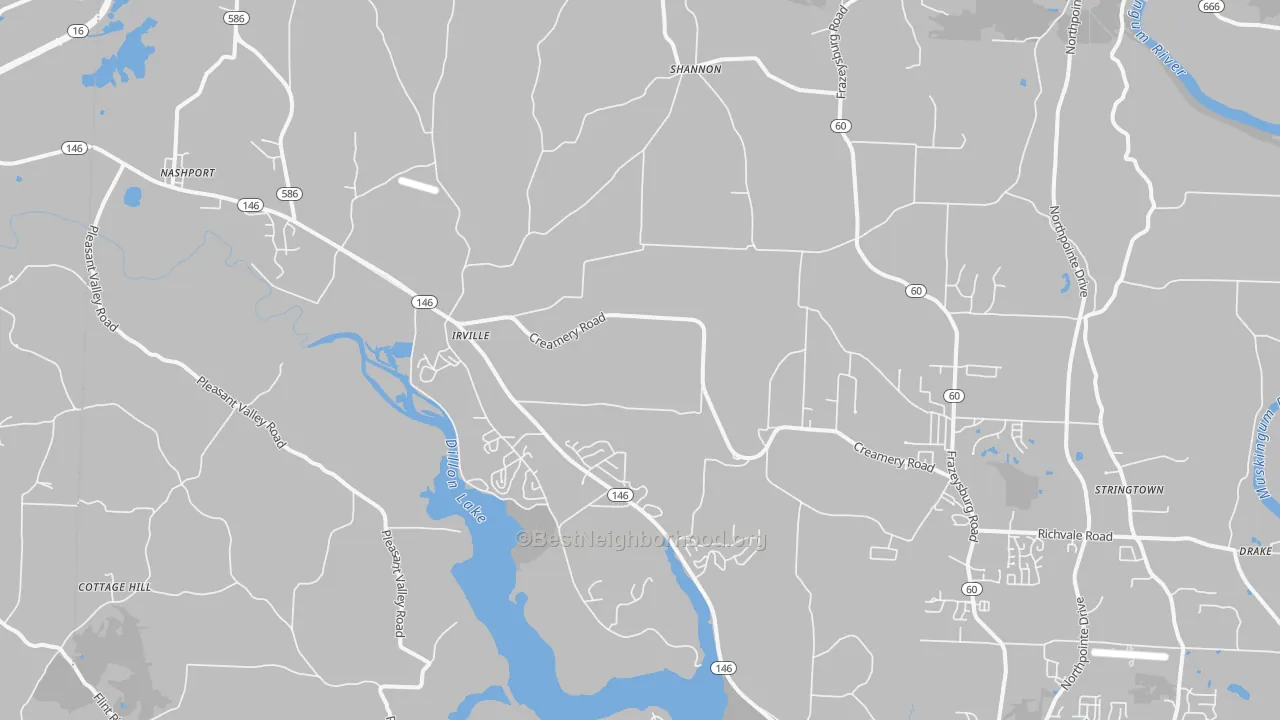 Transit Grade map of 43830, OH