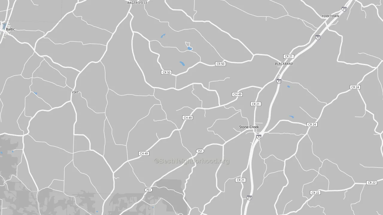 Transit Grade map of 43840, OH
