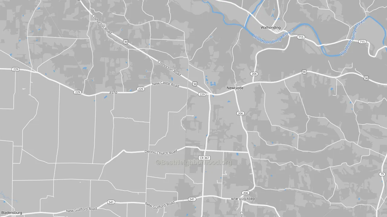 Transit Grade map of 43843, OH