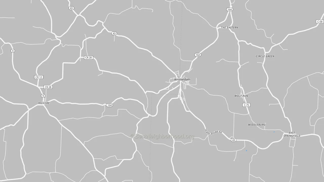 Transit Grade map of 43903, OH