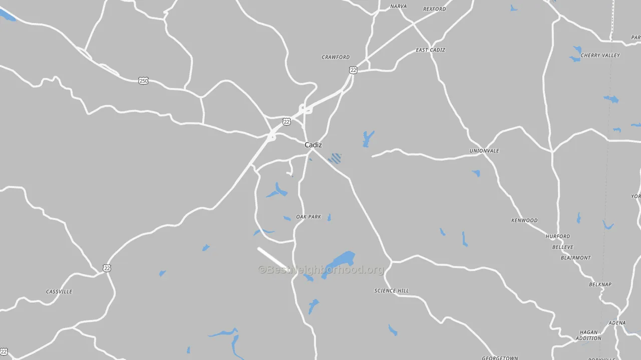 Transit Grade map of 43907, OH