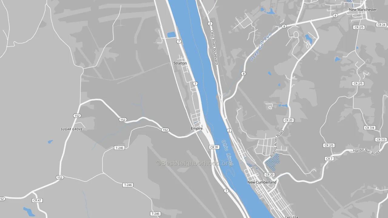 Transit Grade map of 43926, OH
