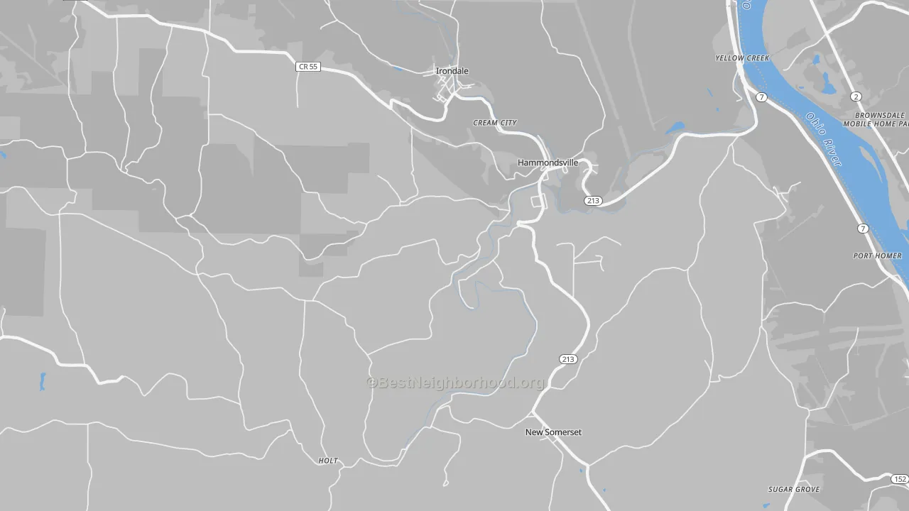 Transit Grade map of 43932, OH