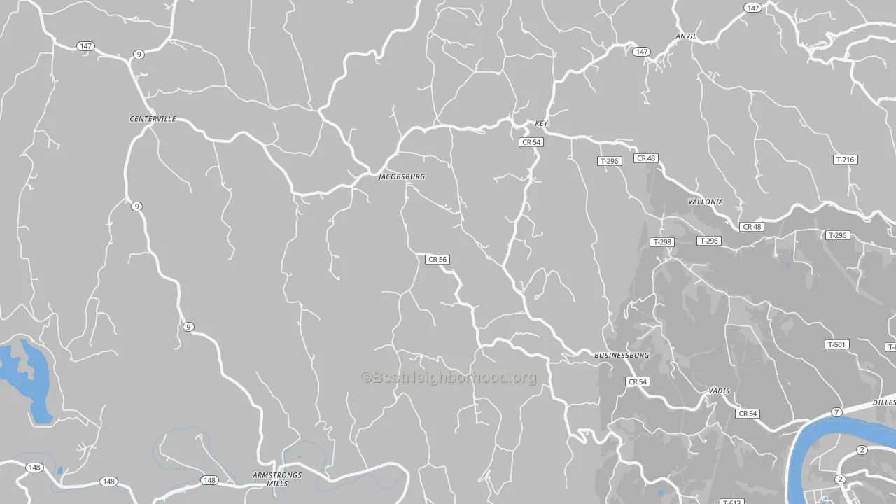 Transit Grade map of 43933, OH