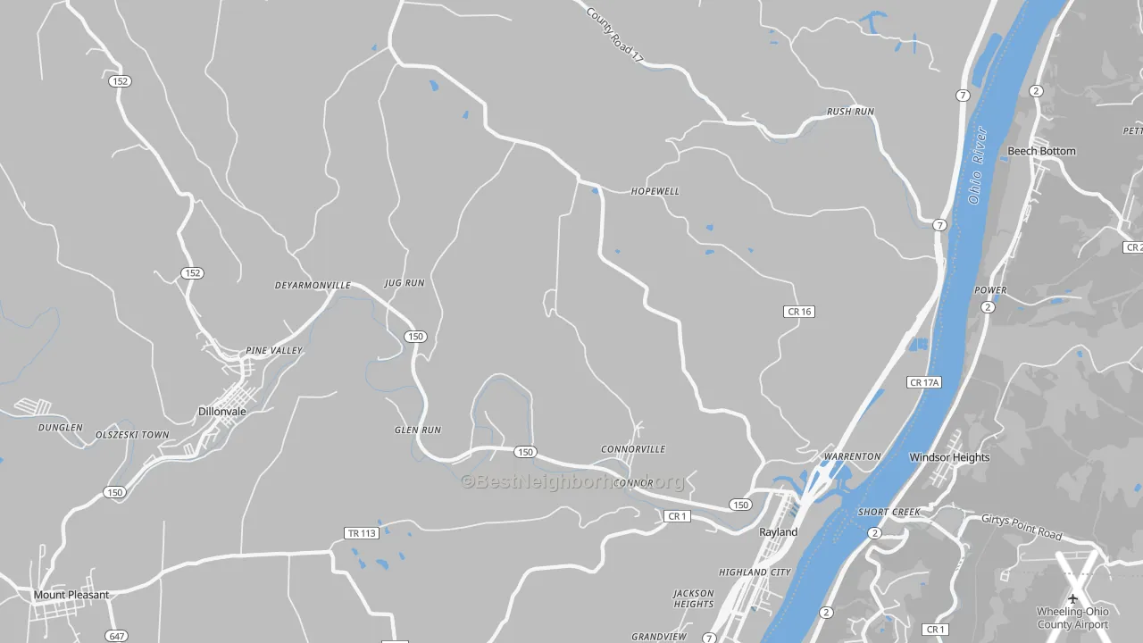 Transit Grade map of 43943, OH