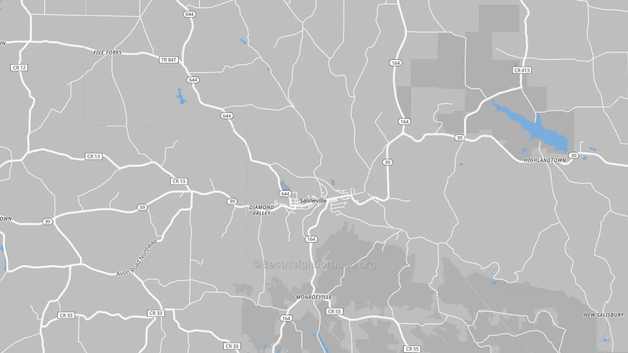 Transit Grade map of 43945, OH
