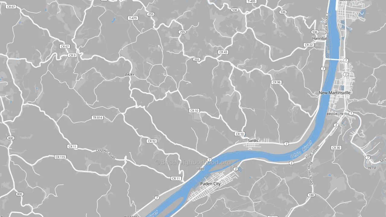 Transit Grade map of 43946, OH