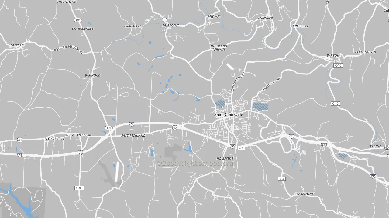 Transit Grade map of 43950, OH