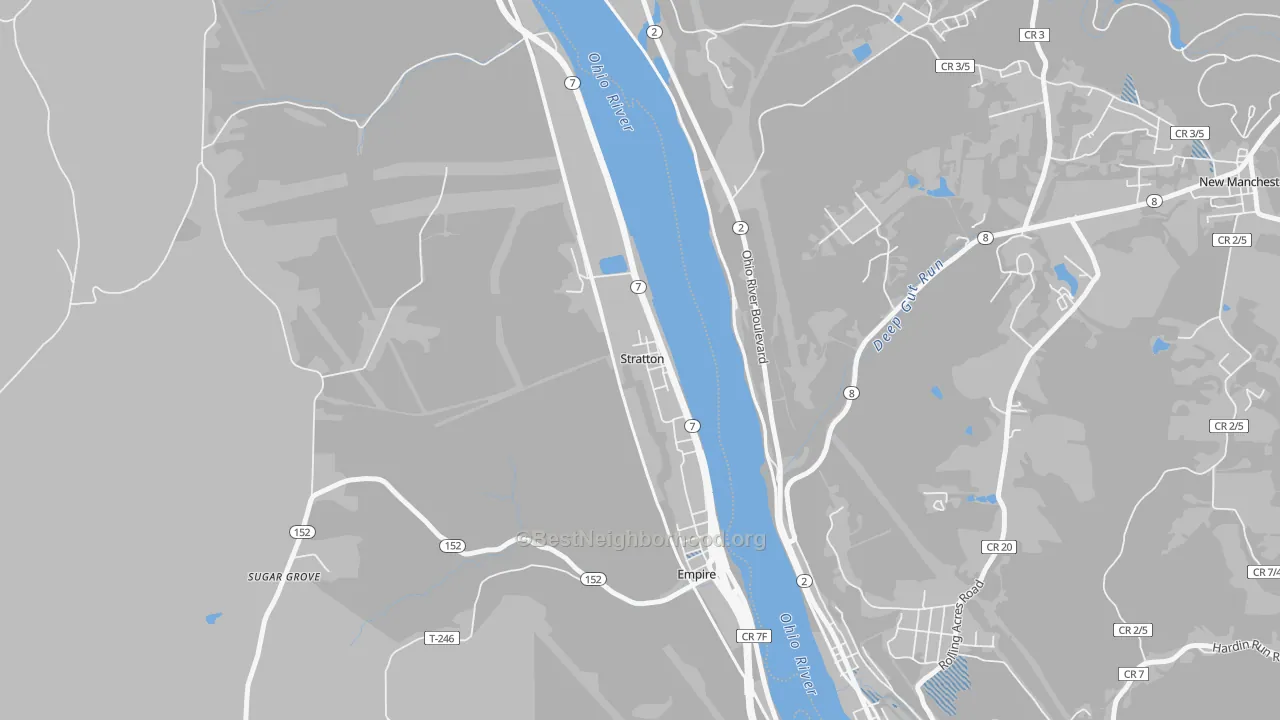 Transit Grade map of 43961, OH
