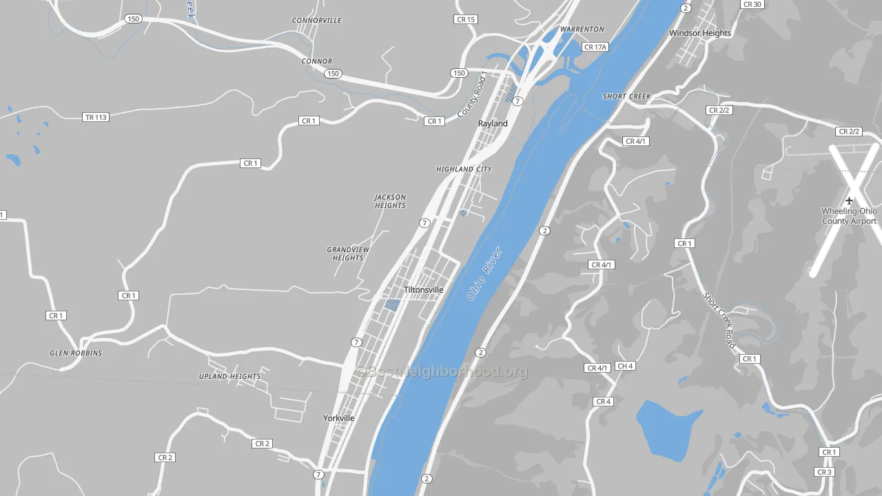 Transit Grade map of 43963, OH