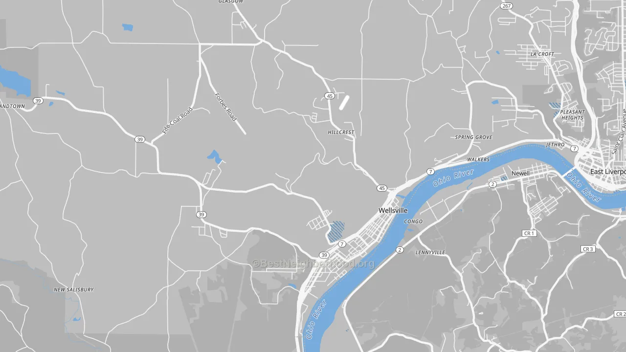 Transit Grade map of 43968, OH