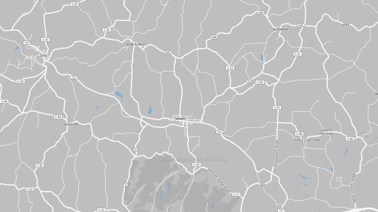 Transit Grade map of 43986, OH