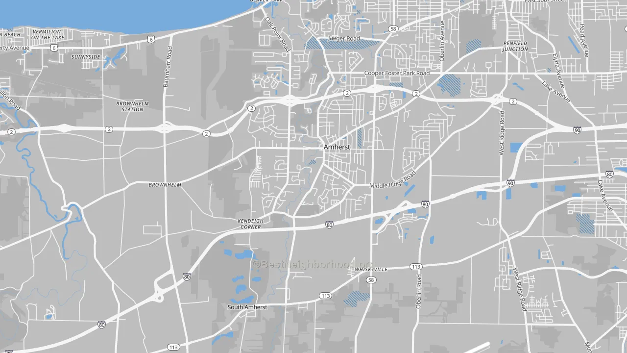 Transit Grade map of 44001, OH