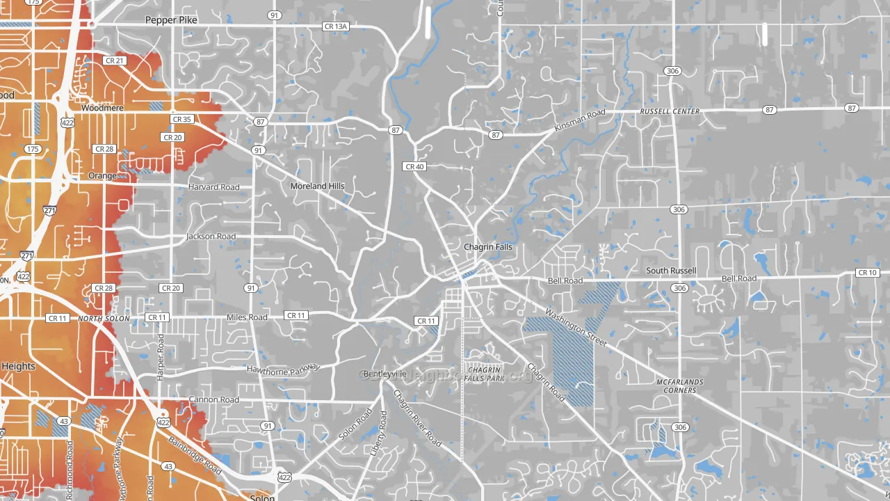 Transit Grade map of 44022, OH