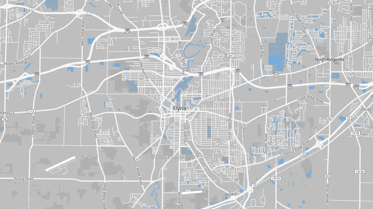 Transit Grade map of 44035, OH