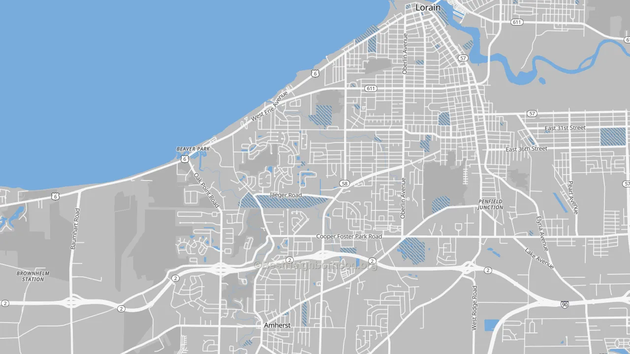 Transit Grade map of 44053, OH