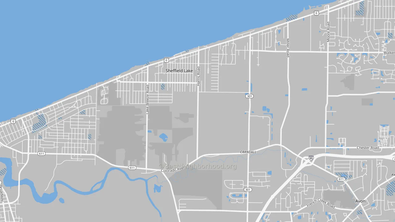 Transit Grade map of 44054, OH
