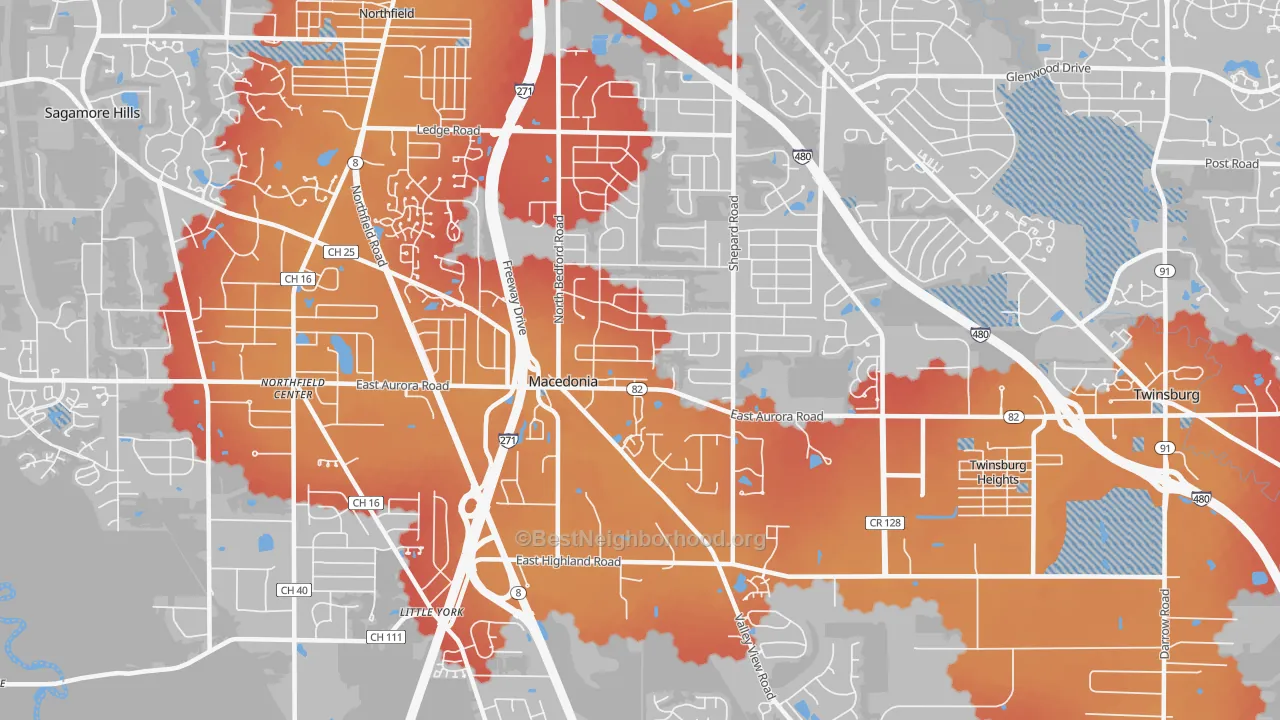 Transit Grade map of 44056, OH