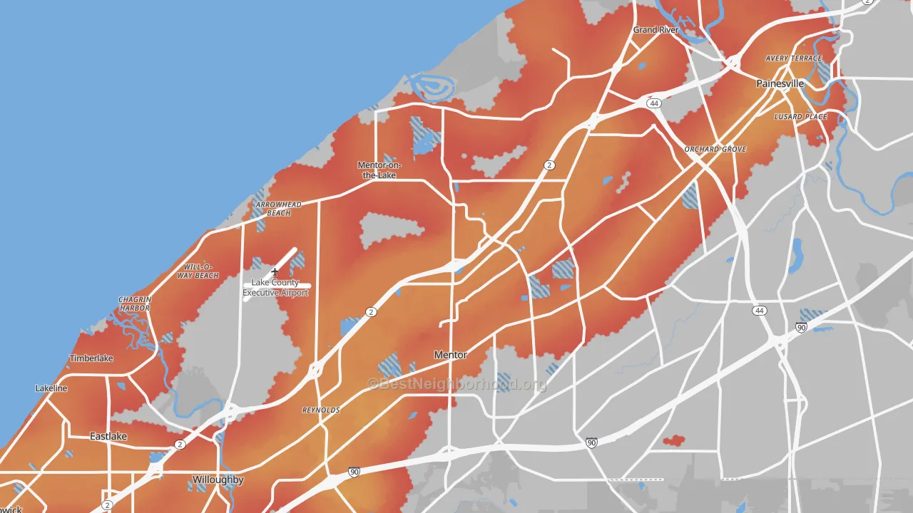 Transit Grade map of 44060, OH