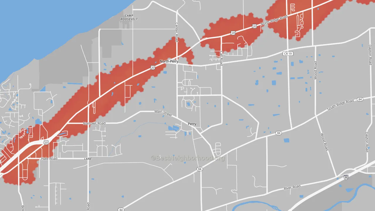 Transit Grade map of 44081, OH