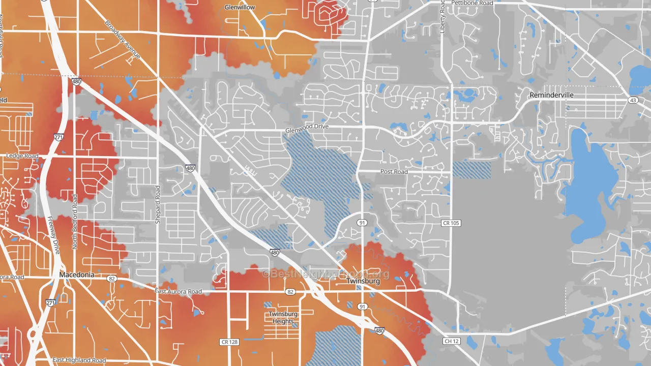Transit Grade map of 44087, OH