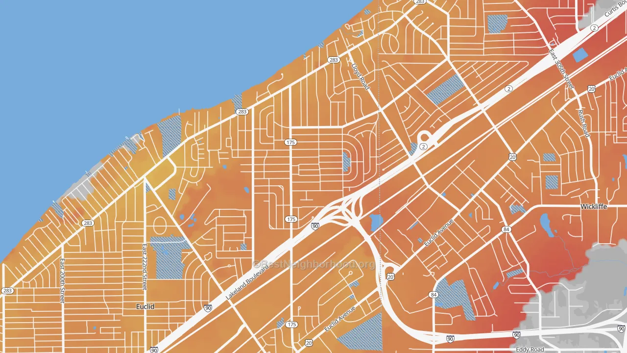 Transit Grade map of 44132, OH