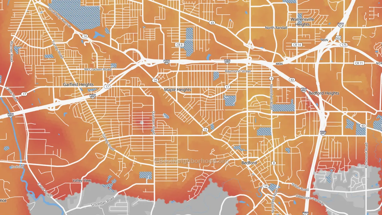 Transit Grade map of 44137, OH