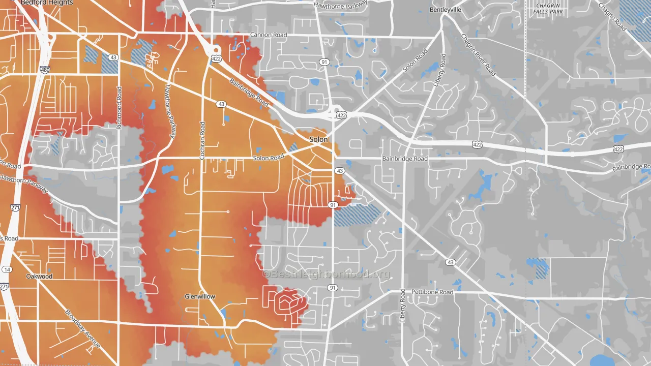 Transit Grade map of 44139, OH