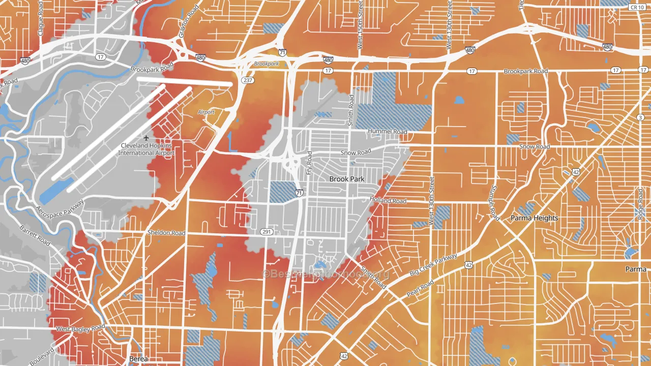Transit Grade map of 44142, OH