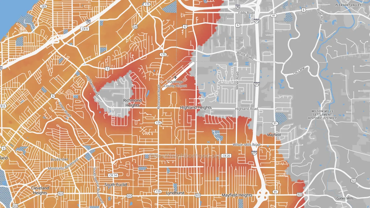 Transit Grade map of 44143, OH