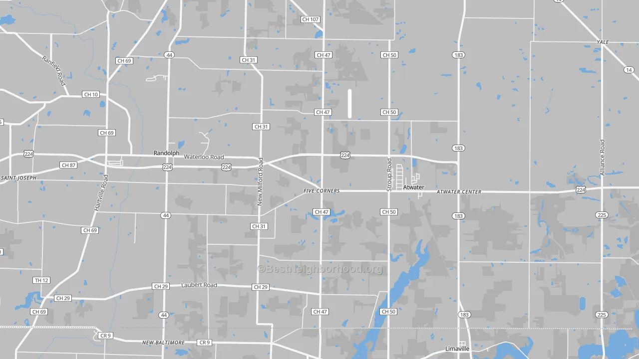 Transit Grade map of 44201, OH