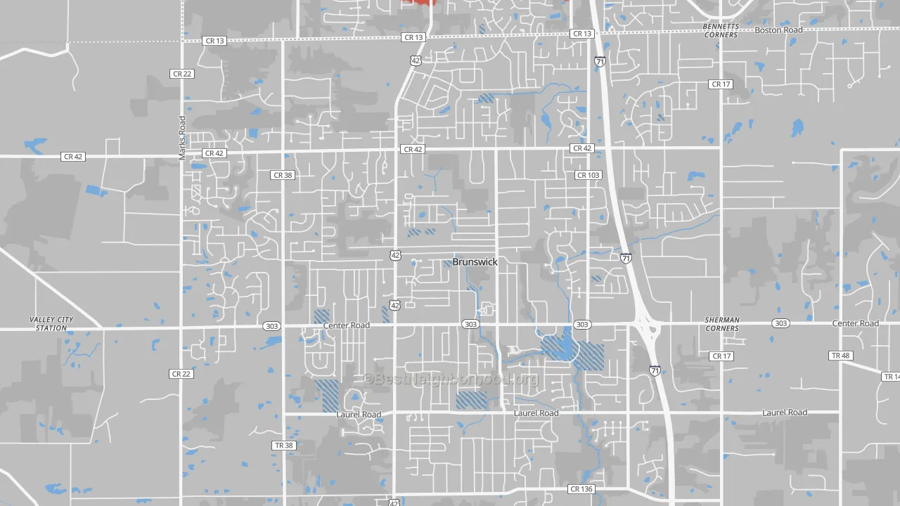 Transit Grade map of 44212, OH